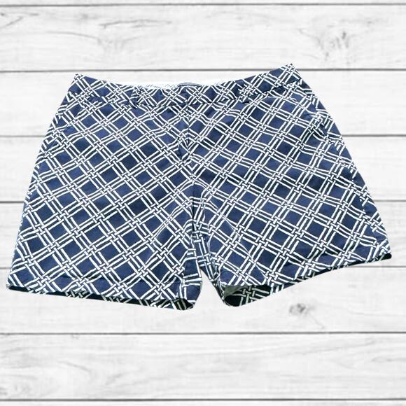 Lands' End Pants - 41. Lands’End Mid-Rise Geometric Latticework Pattern Printed Shorts Size 16